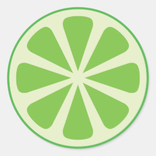 Limon Citrus Slice Frucht 1. Geburtstag Vielen Dan Runder Aufkleber