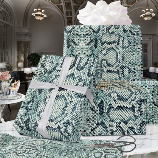 Limon Daiquiri Green Anaconda Snakeskin Geschenkpapier