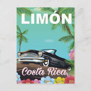 Limón, das Reiseplakat der Costa Rica Postkarte
