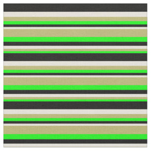 Limon, dunkel Khaki, Beige und schwarz-gelb Muster Stoff