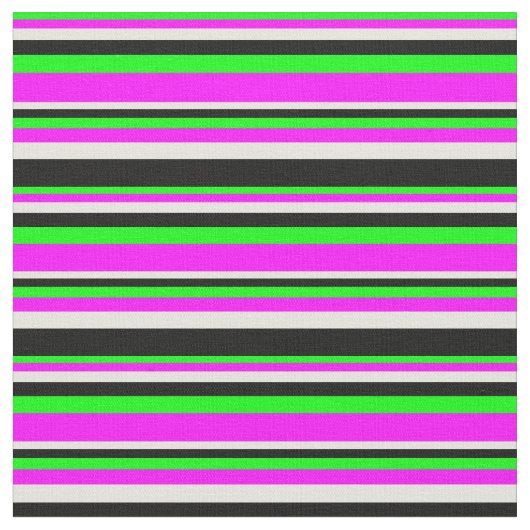 Limon, Fuchsia, Beige und schwarz gefärbte Linien Stoff (Nahaufnahme)