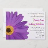 Limon & Fuchsia Gerber Daisy Wedding Einladung (Vorderseite)