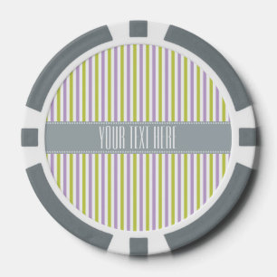 Limon & Fuchsia Stripes kundenspezifische Poker-Ch Pokerchips