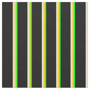 Limon, gelb, beige und schwarz Muster der Streifen Stoff