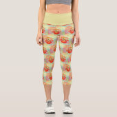 Limon Gelb und Orange Iris Capris (Vorderseite)