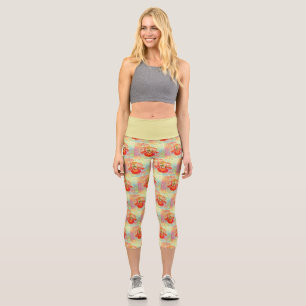 Limon Gelb und Orange Iris Capris