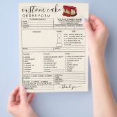 Limon-Gelbe Backkäse Bestellformular Flyer (Hand)