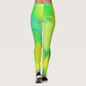 Limon-Gelber Farbton-Spritzer Leggings (Rückseite)