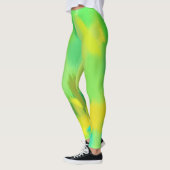 Limon-Gelber Farbton-Spritzer Leggings (Links)