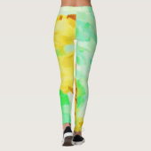 Limon-Gelber Farbton-Spritzer Leggings (Rückseite)