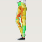 Limon-Gelber Farbton-Spritzer Leggings (Links)