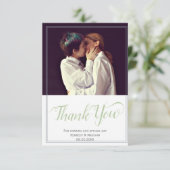 Limon geometrische Hochzeit Dankeskarte (Stehend Vorderseite)