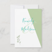 Limon geometrische Hochzeit Dankeskarte (Rückseite)