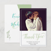 Limon geometrische Hochzeit Dankeskarte (Vorne/Hinten)