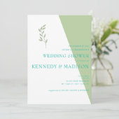 Limon geometrische Hochzeit Einladung (Stehend Vorderseite)