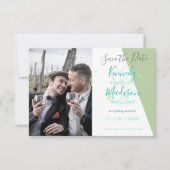 Limon geometrische Hochzeit Save The Date (Vorderseite)
