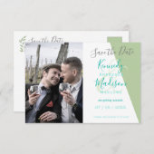 Limon geometrische Hochzeit Save The Date (Vorne/Hinten)