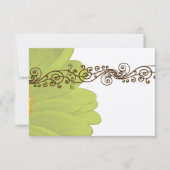 Limon Gerber Daisy Wedding RSVP Karte (Vorderseite)