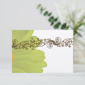 Limon Gerber Daisy Wedding RSVP Karte (Stehend Vorderseite)