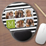 Limon gestrichelte Schwarzweißfotoleime Gel Mousepad<br><div class="desc">Im Hintergrund befindet sich ein optionales Streifenmuster - Verwenden Sie fünf quadratische Fotos,  um ein individuelles Geschenk zu kreieren. Oder man behalte den Hipster Welpe und macht einen trendigen Sake. Wenn Sie die Bilder anpassen müssen,  klicken Sie auf das Werkzeug anpassen,  um Änderungen vorzunehmen.</div>