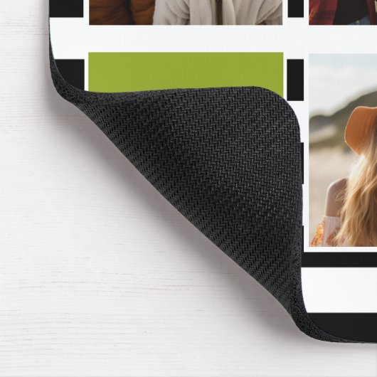 Limon gestrichelte Schwarzweißfotoleime Mousepad (Ecke)