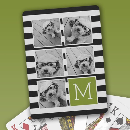 Limon gestrichelte Schwarzweißfotoleime Spielkarten