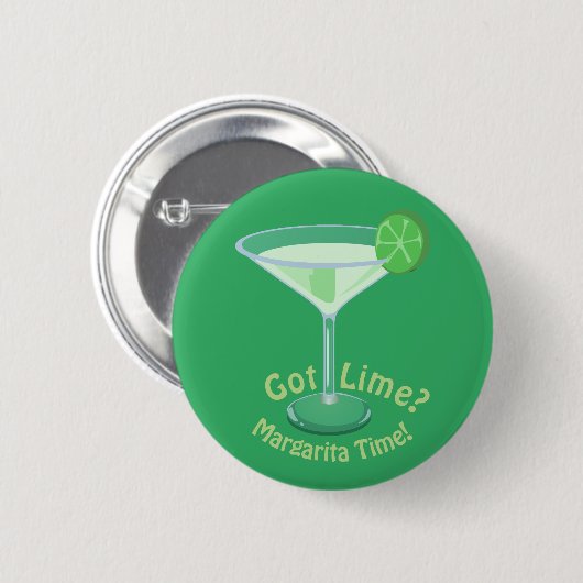Limon got? Margarita Zeit! Cocktail Slogan Button (Vorne & Hinten)