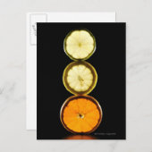 Limon, Grapefruit, Zitrone, Obst, schwarzer Hinter Postkarte (Vorne/Hinten)
