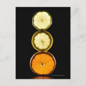 Limon, Grapefruit, Zitrone, Obst, schwarzer Hinter Postkarte (Vorderseite)