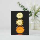 Limon, Grapefruit, Zitrone, Obst, schwarzer Hinter Postkarte (Stehend Vorderseite)