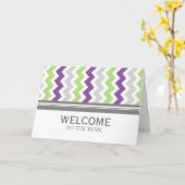 Limon Graue Zickzack Mitarbeiter Willkommen im Tea Karte (Gelbe Blume)