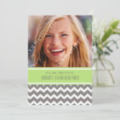 Limon Graues Foto 16. Geburtstagsparty Einladungen (Stehend Vorderseite)