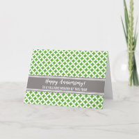 Limon Gray Circles Employee Anniversary Card