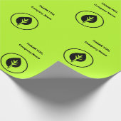 Limon-grün-Logo und Vielen Dank Firmenname Geschenkpapier (Ecke)