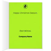 Limon-grüne Schwarze Kerzen Weihnachtskarten (Innen (Rechts))