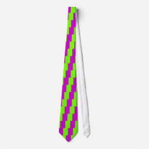 Limon-grüne und Lila Sammlung von Retro Fluoro Krawatte