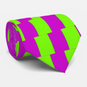 Limon-grüne und Lila Sammlung von Retro Fluoro Krawatte (Gerollt)