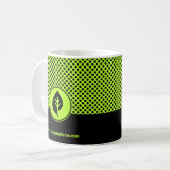 Limon-grüne und schwarze Unternehmerin Kaffeetasse (Vorderseite Links)