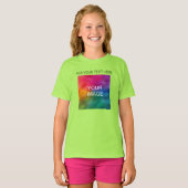 Limon Hinzufügen von Foto-Template-Girls Basic T-Shirt (Vorne ganz)
