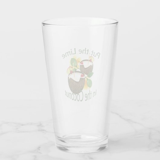 Limon im Kokospalmen Glas (Rückseite)