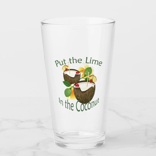 Limon im Kokospalmen Glas (Vorderseite)