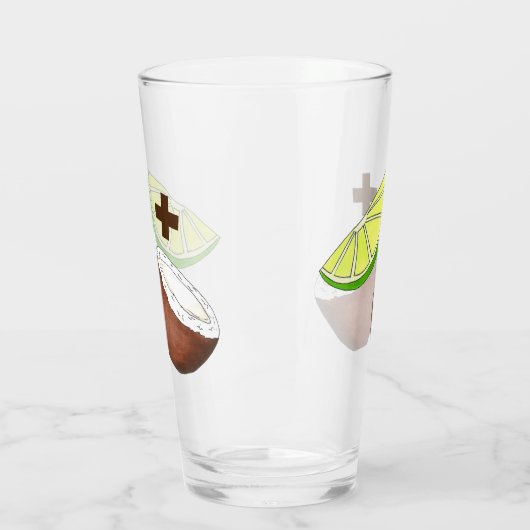 Limon in Coconut Tropical Island Fruit Glas (Links)