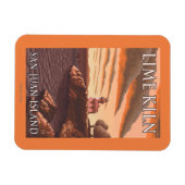 Limon Kiln Lighthouse Vintage Travel Poster Magnet (Horizontal)