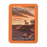 Limon Kiln Lighthouse Vintage Travel Poster