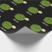 Limon-light Funny Fruit Limon Pun Dark BG Geschenkpapier (Ecke)
