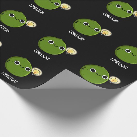 Limon-light Funny Fruit Limon Pun Dark BG Geschenkpapier (Ecke)