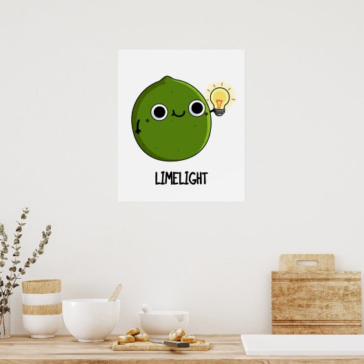 Limon-light Funny Fruit Limon Pun Poster (Küche)