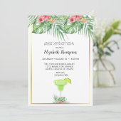 Limon Margarita Bridal Cocktail Dusche Einladung (Stehend Vorderseite)