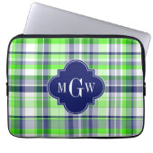 Limon, Marine, Welpe Madras Quatrefolienmonogramm Laptopschutzhülle (Vorderseite)