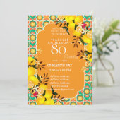 Limon Mittelmeer Orange 80. Einladung (Stehend Vorderseite)